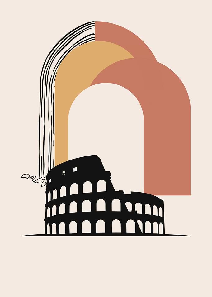 Colosseum Abstract Archway Art