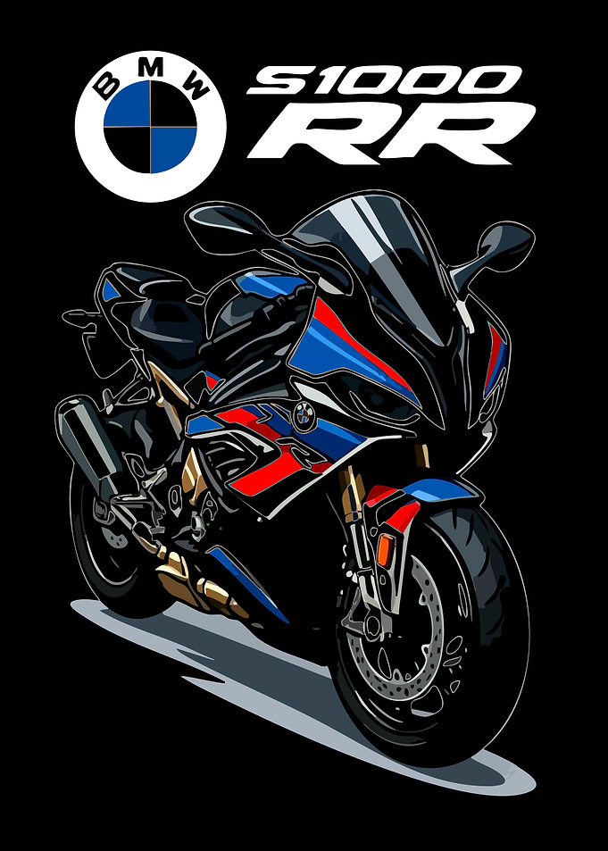 BMW S1000RR Motorcycle Illustration