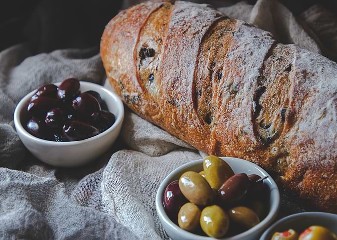 Artisan Bread and Olives