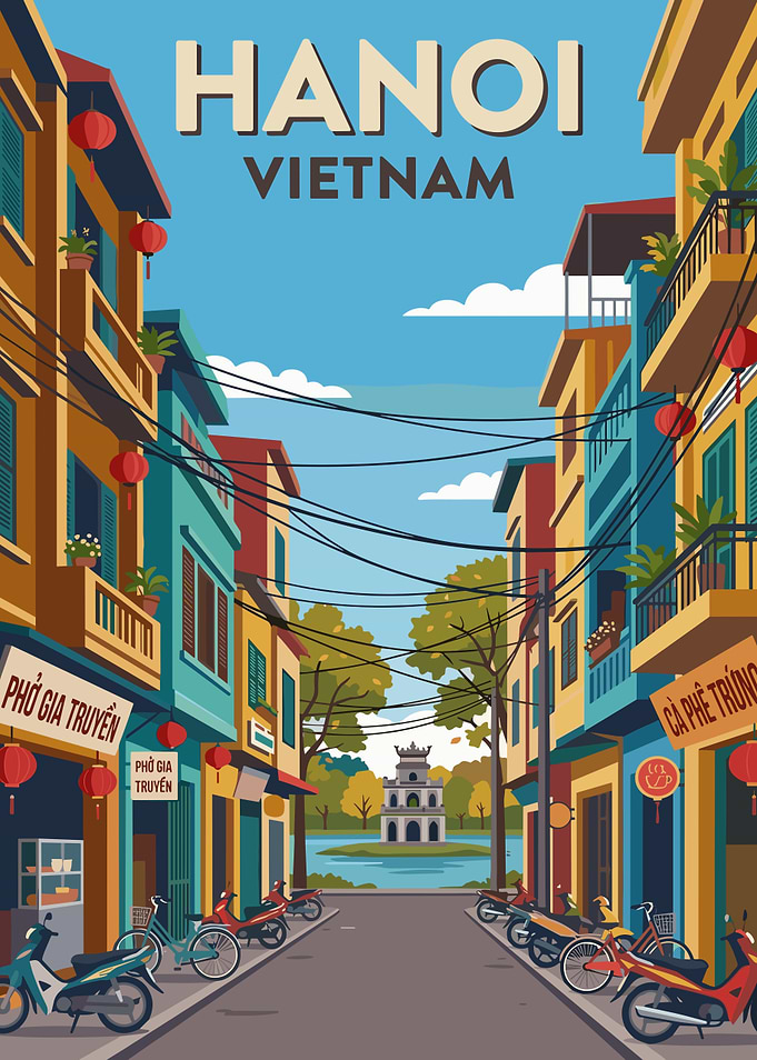 Hanoi Vietnam Street Scene