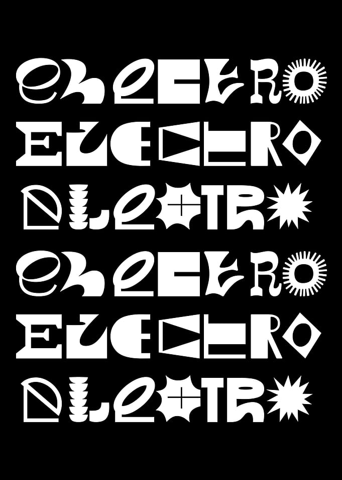 Retro Electro Text Art