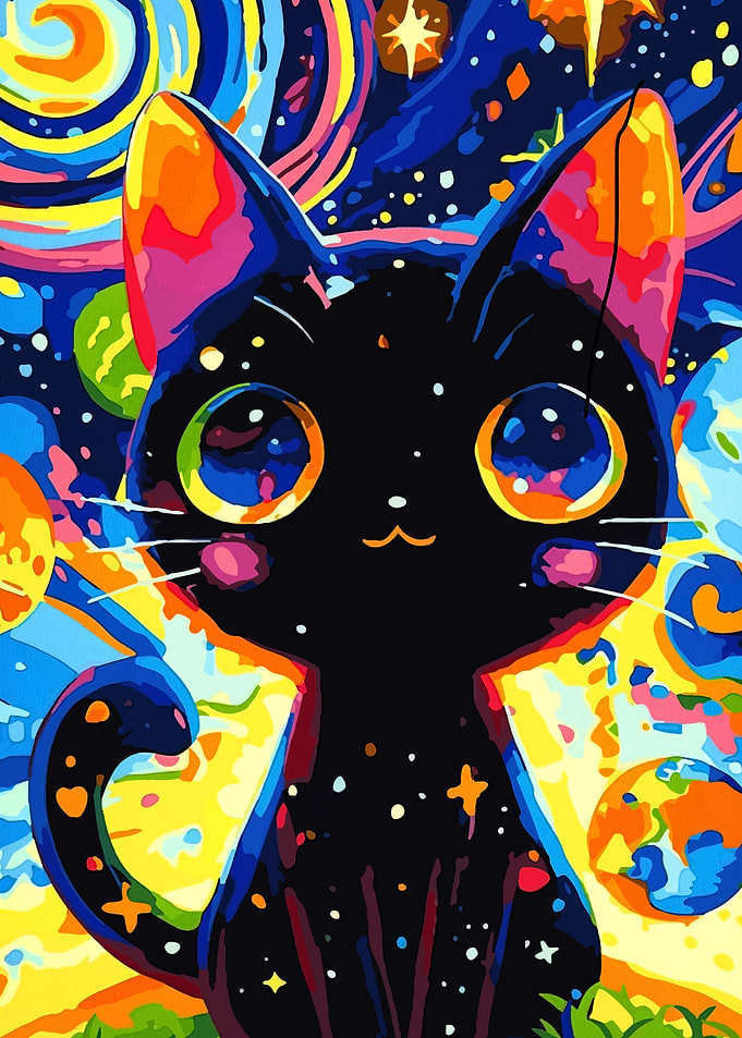 Cosmic Cat with Big Eyes