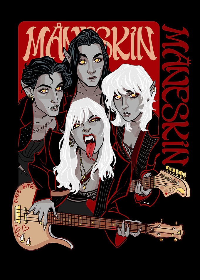 Måneskin Band Portrait