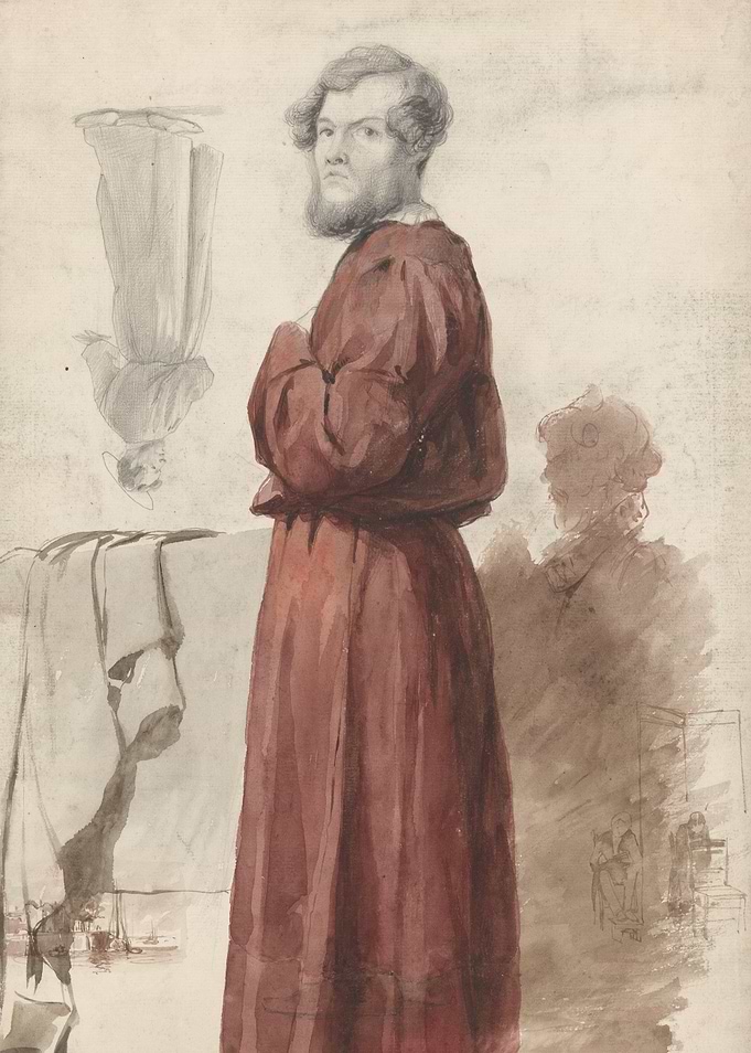 Man in Red Robe with Studies