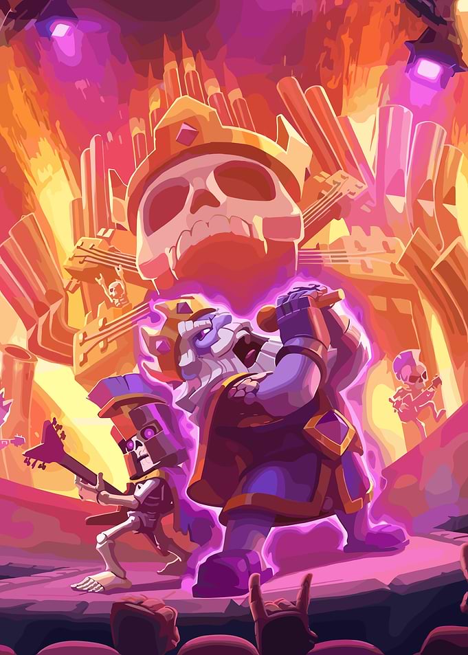 Skeleton Rock Band Concer Clash Royale