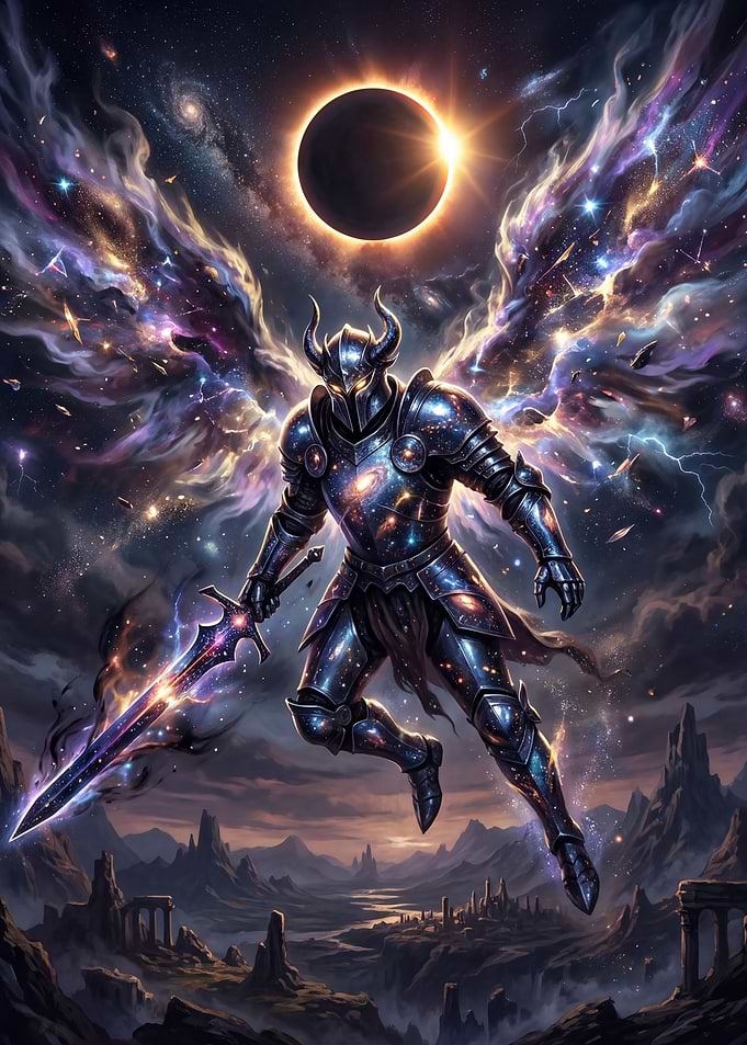 Cosmic Knight in Eclipse