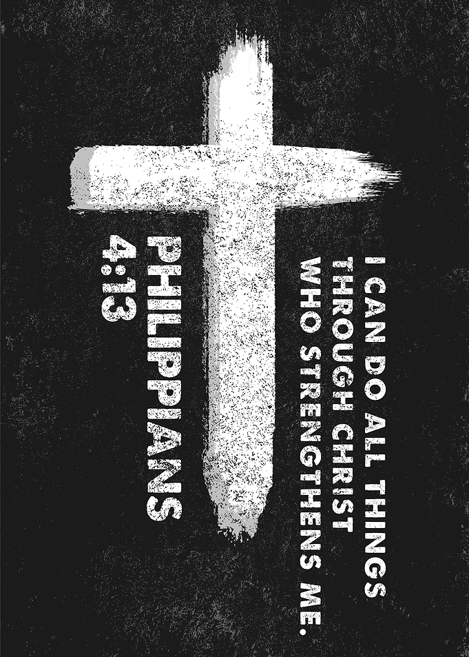 Philippians 4:13 Christian Cross