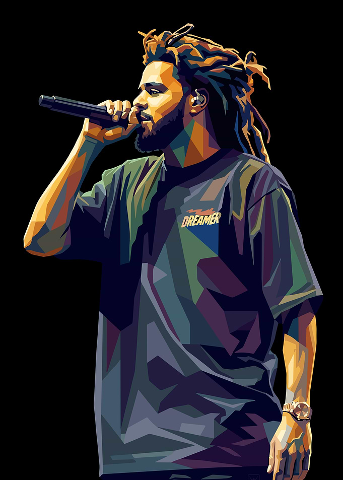 J. Cole with Microphone