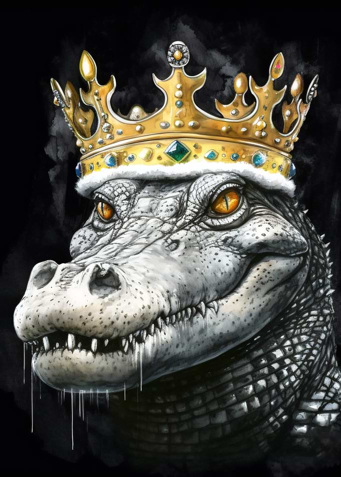 King Alligator with Crown