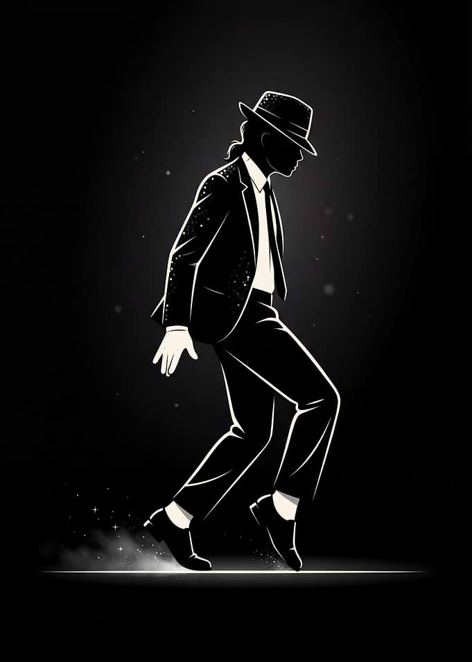Michael Jackson Moonwalk Silhouette