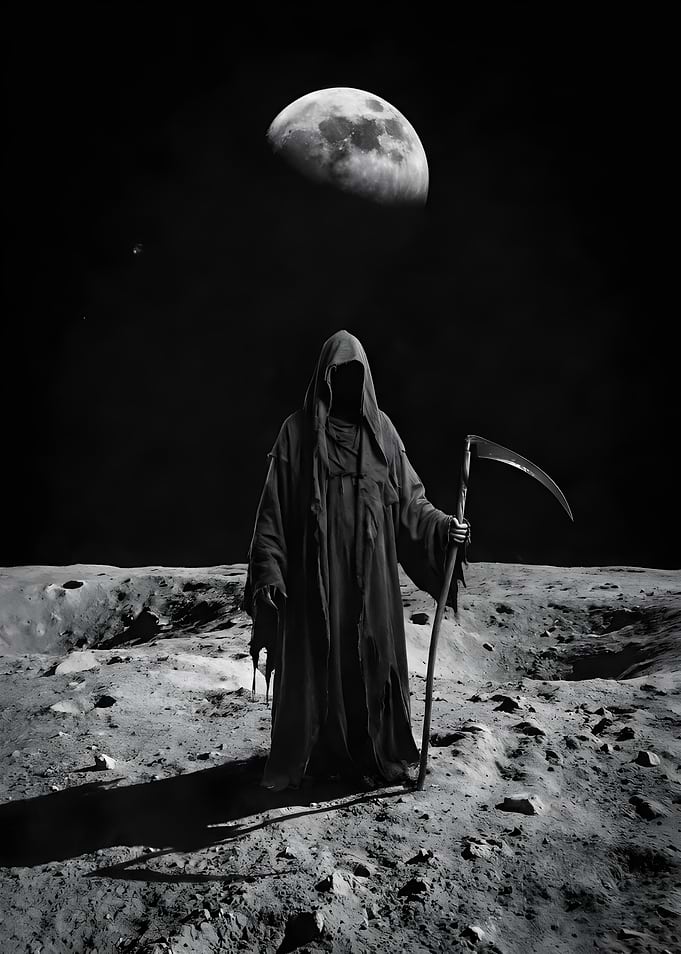 Grim Reaper on the Moon