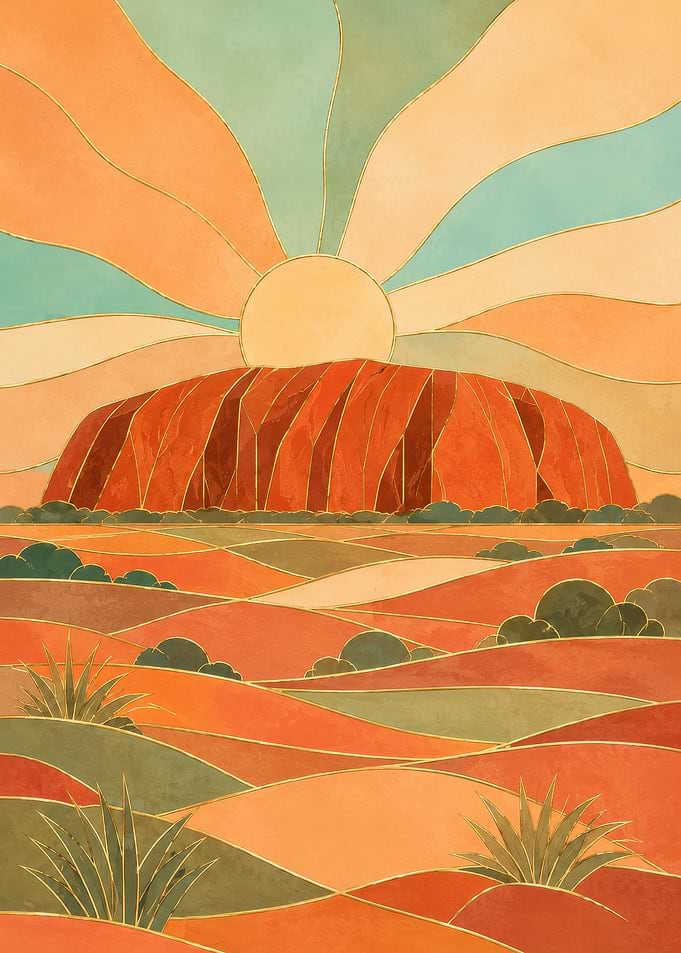 Uluru Sunrise Landscape