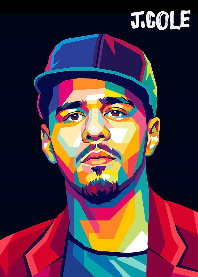 J. Cole Pop Art Portrait