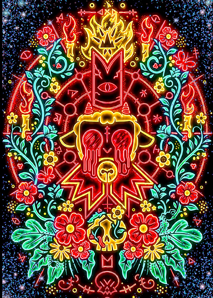 Neon Cult Of The Lamb Art