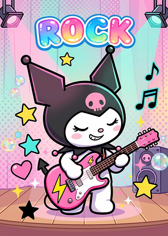 Kuromi Playing Guitar