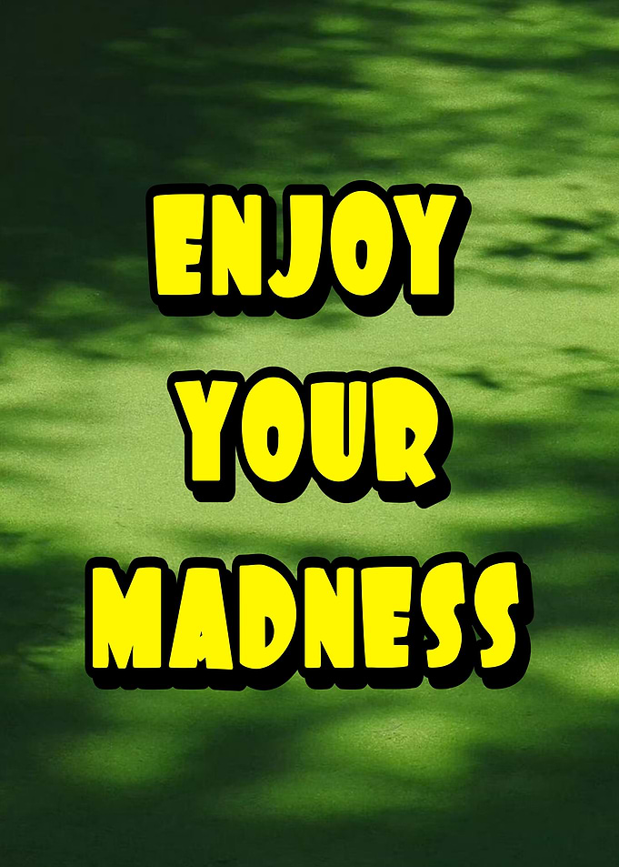 Enjoy Your Madness Text Art