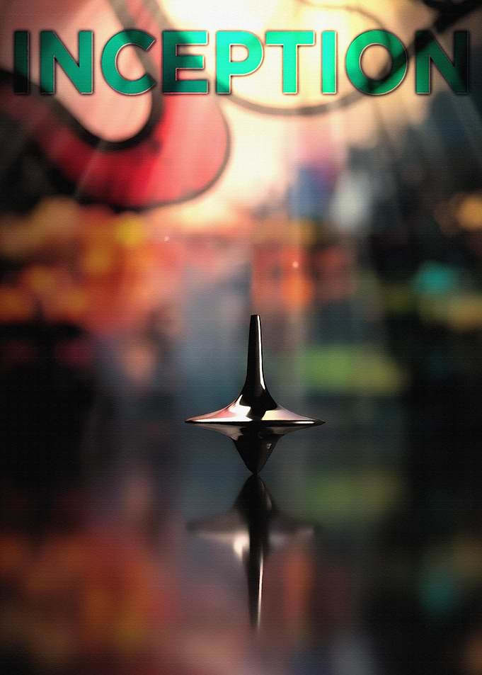 Inception Movie Poster with Spinning Top