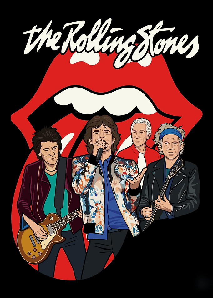 The Rolling Stones Band Illustration