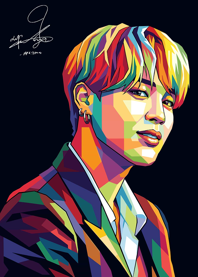 Jimin BTS Pop Art Portrait