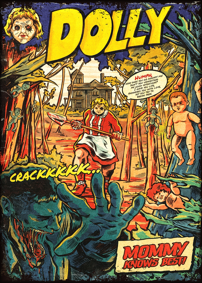 Creepy Dolly Horror Comic Cover