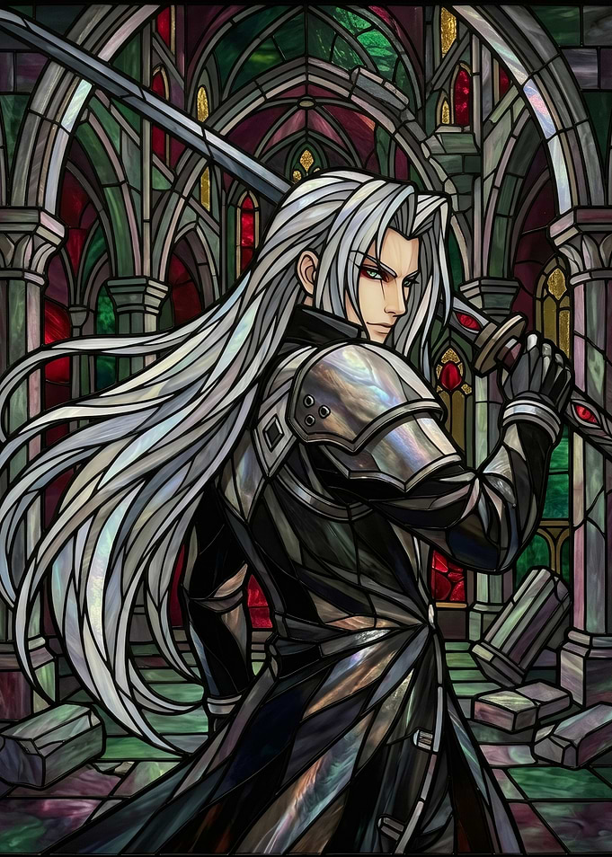 Sephiroth Stained Glass Art