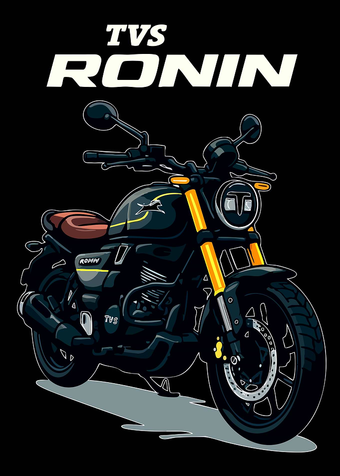TVS Ronin Motorcycle Illustration