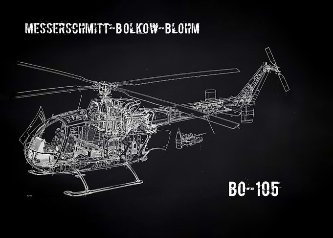 Messerschmitt-Bolkow-Blohm BO-105 Blueprint
