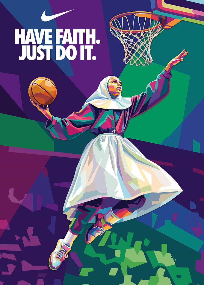 Nike 'Have Faith. Just Do It.' Basketball Poster