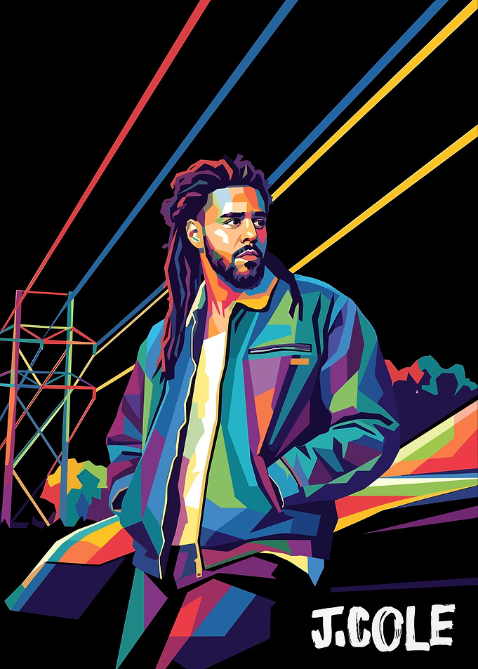 J. Cole Pop Art Portrait