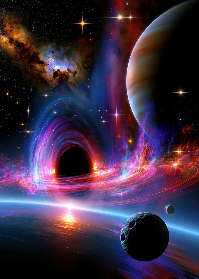 Cosmic Black Hole and Planets