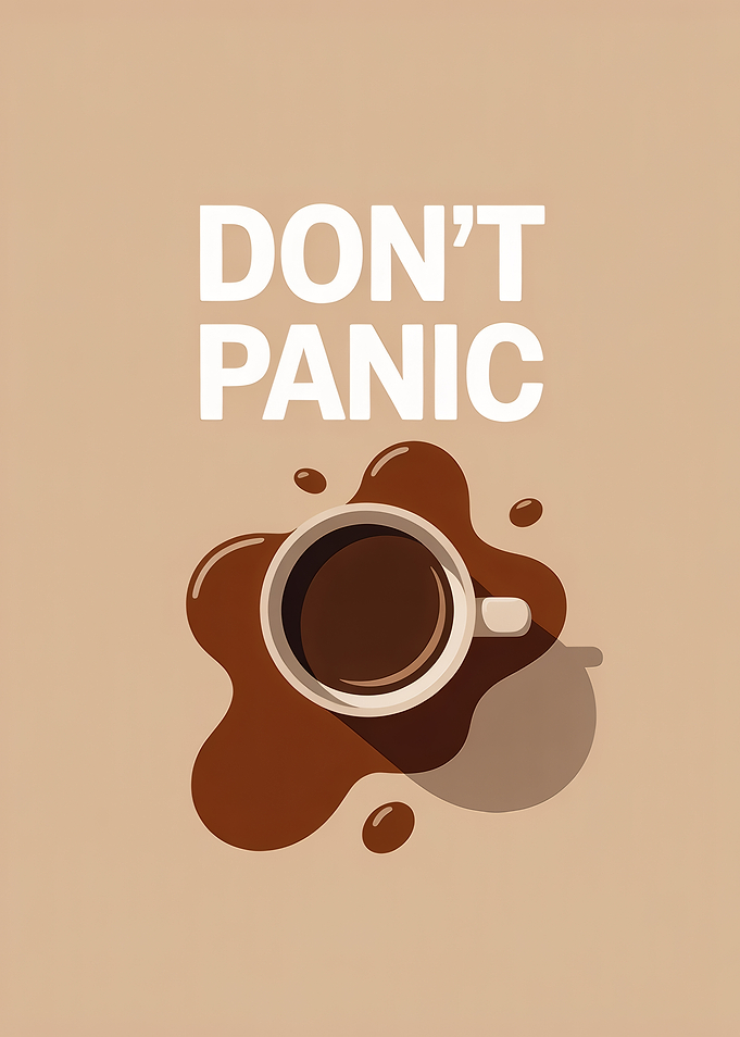 Don't Panic Coffee Spill