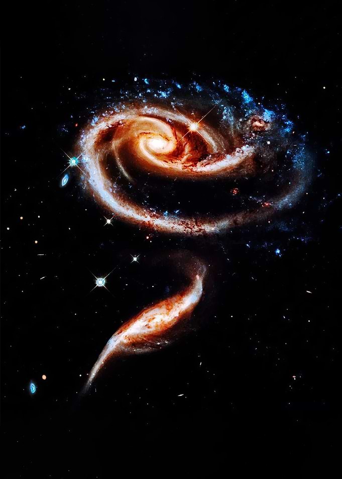 Cosmic Rose Galaxy Interaction