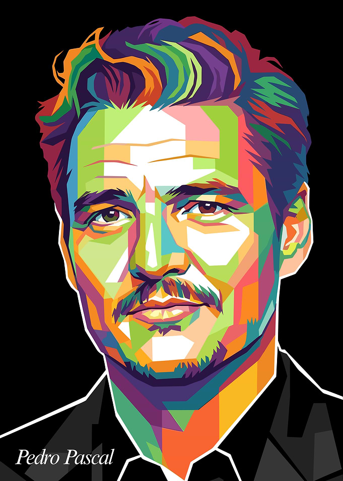 Pedro Pascal Pop Art Portrait