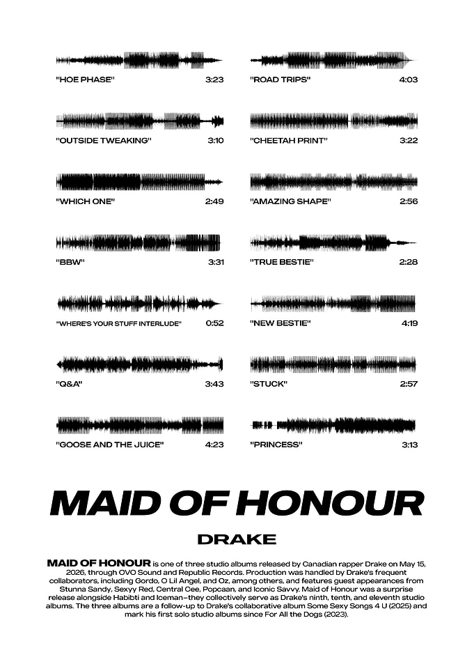 Drake's 'Maid of Honour' Album Tracklist