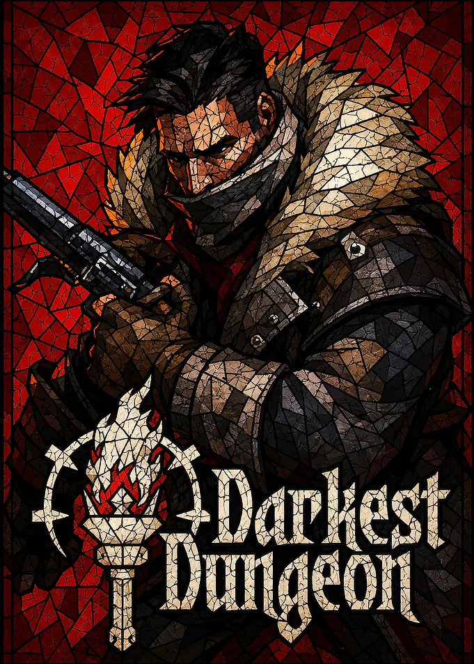Darkest Dungeon Stained Glass Poster