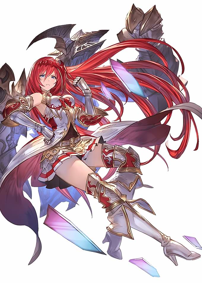Red-haired warrior with ornate armor