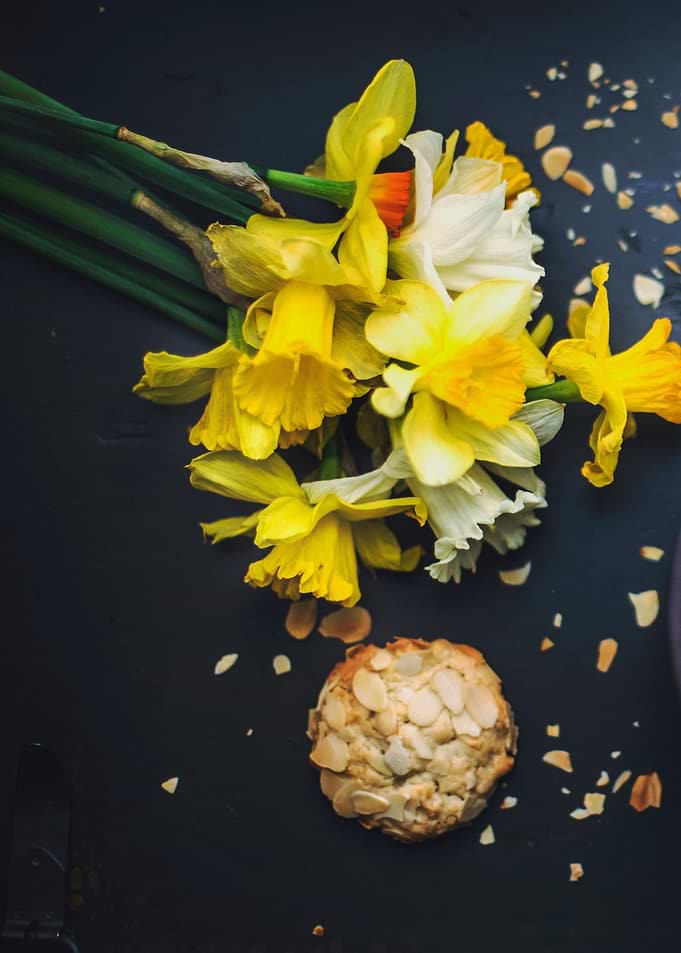 Daffodils and Almond Scone