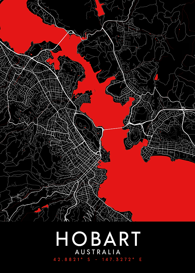 Hobart Dark Map