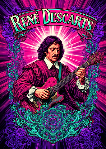 Rene Descartes Playing Guitar