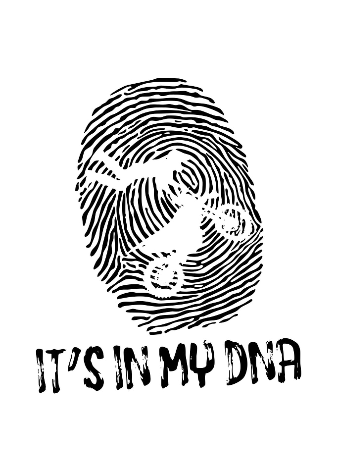 Motocross Rider in Fingerprint