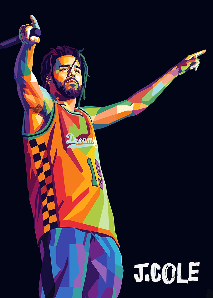 J. Cole Pop Art Portrait