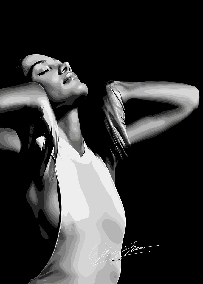 Monochromatic Portrait of a Woman
