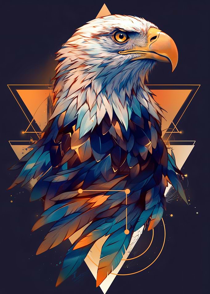 Geometric Eagle Portrait