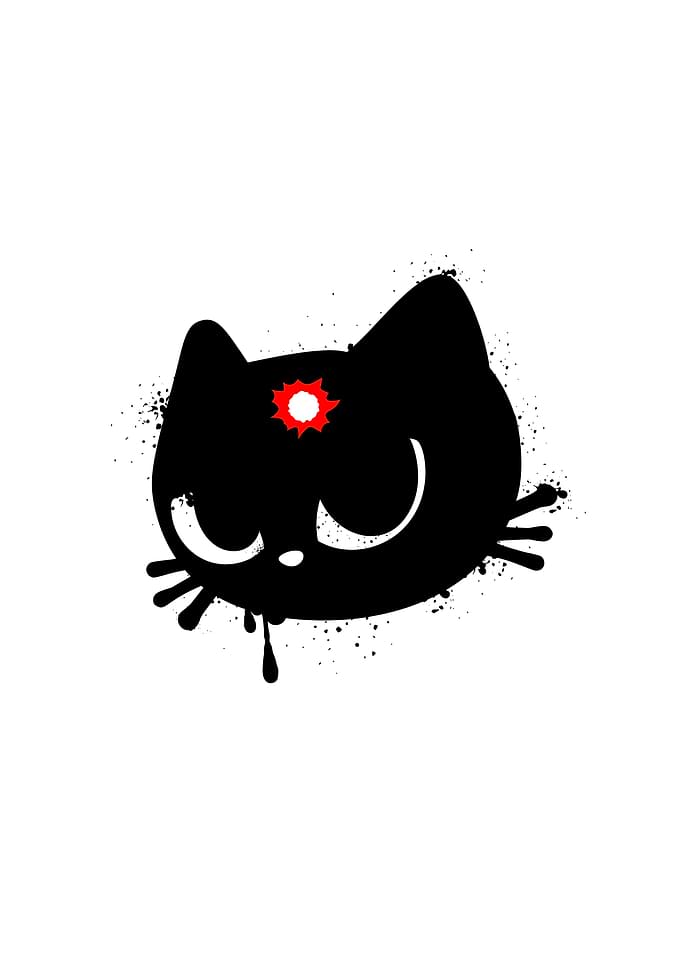 Black Cat Headshot