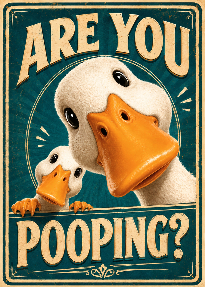 Funny Ducks Asking 'Are You Pooping?'