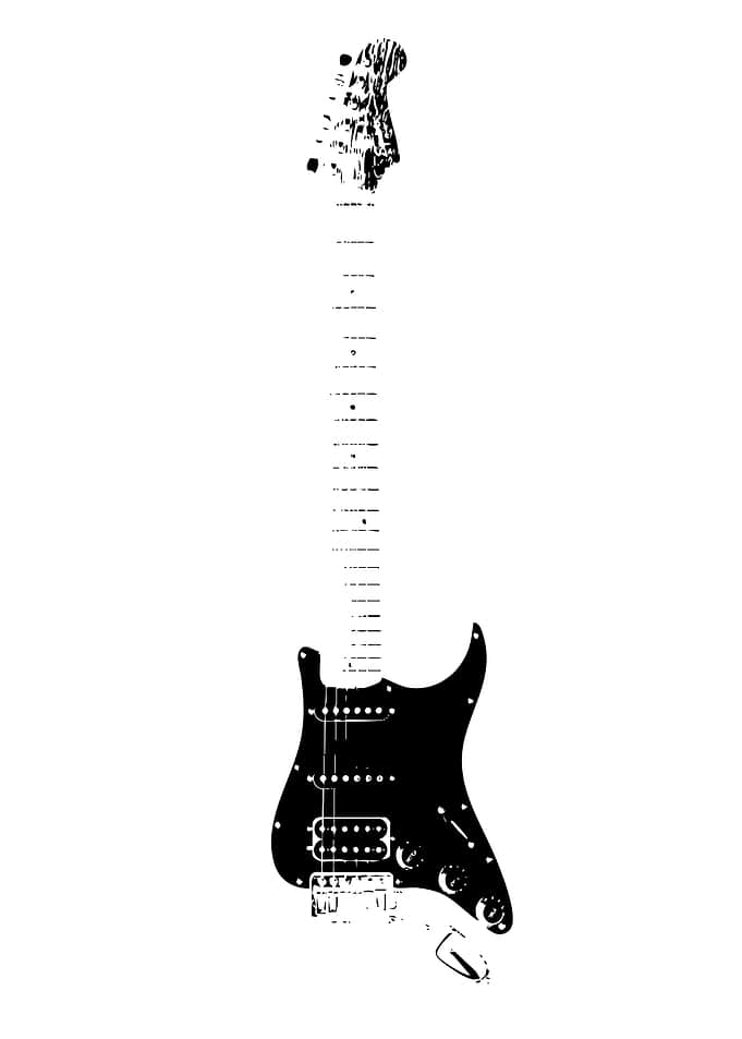 Black Electric Guitar Silhouette