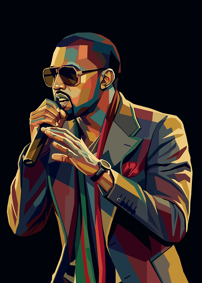 Kanye West Pop Art Portrait