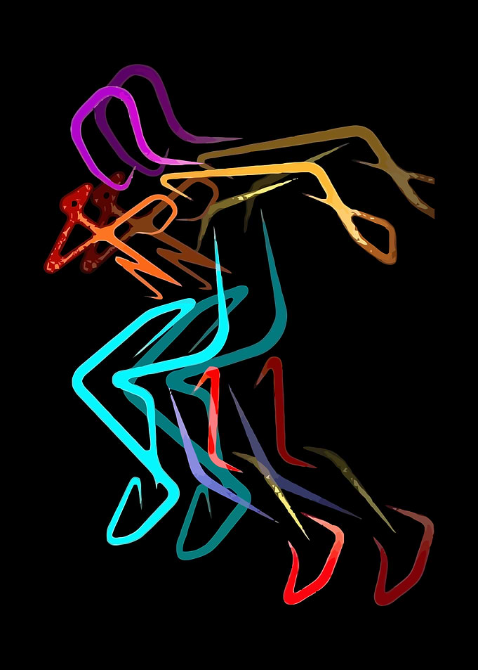 Abstract Runner Silhouette