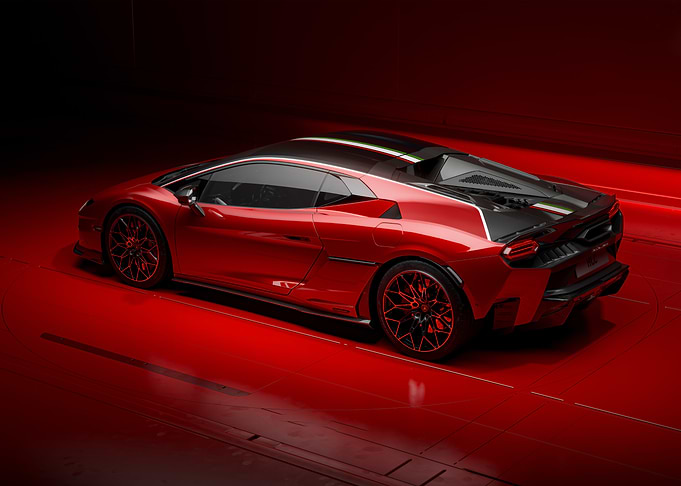 Red Lamborghini Sports Car
