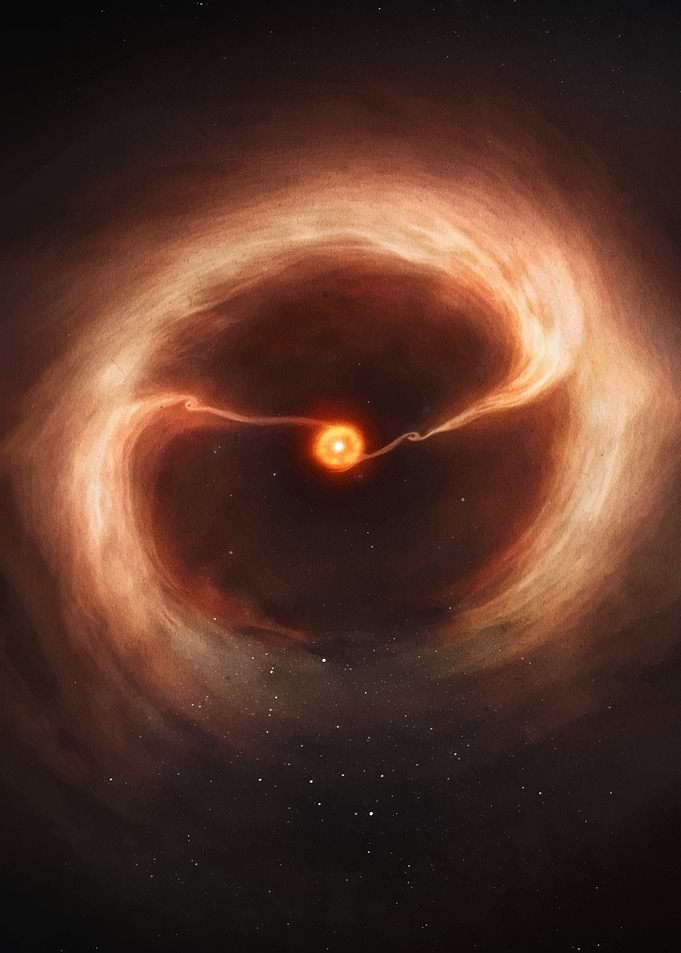 Artistic depiction of a binary star system